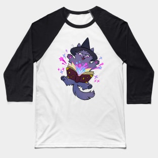 Witchy Kitty Hexplosion Baseball T-Shirt